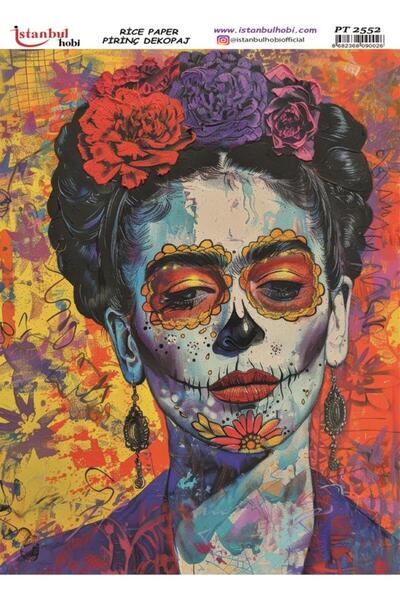 İstanbul Hobi ورق ديكور نحاسي 30×42 سم PT-2552 فريدا كاهلو