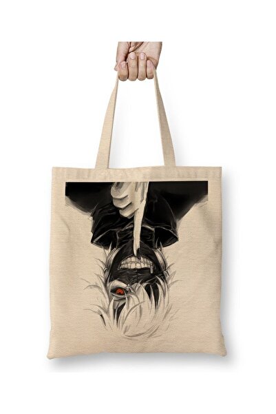 Toyaso Kaneki Tokyo Ghoul White Tote Bag Long Handle Shopping Bag Beach Bag