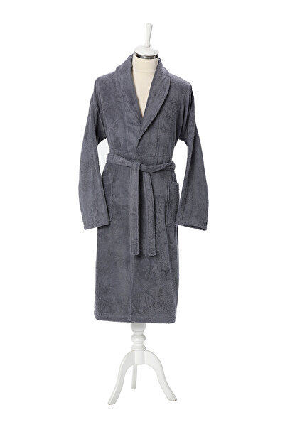 Özdilek Colourist Classic Šal kragna Ogrtač za kupanje tamno sivi XXL