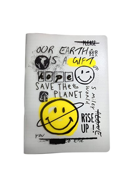 Mynote My Note Smiley 40 Yp Lined Notebook Smiley6020-Ç-Grey Yellow