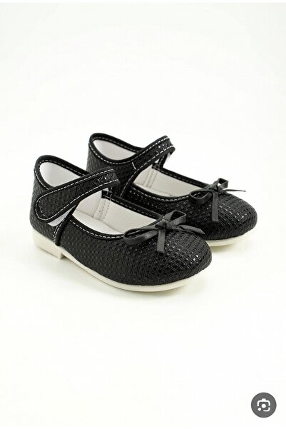 Lideral Girl's Bowknot Ballerina Shoes Velcro Stylish Daily Model