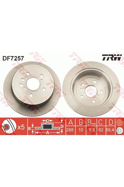 TRW Disc de frână DF7257