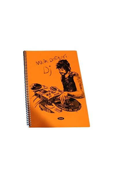 Tokaç دفتر موسيقى مقاس A4 بغطاء حلزوني من البولي بروبيلين 40 Yp-برتقالي DJ