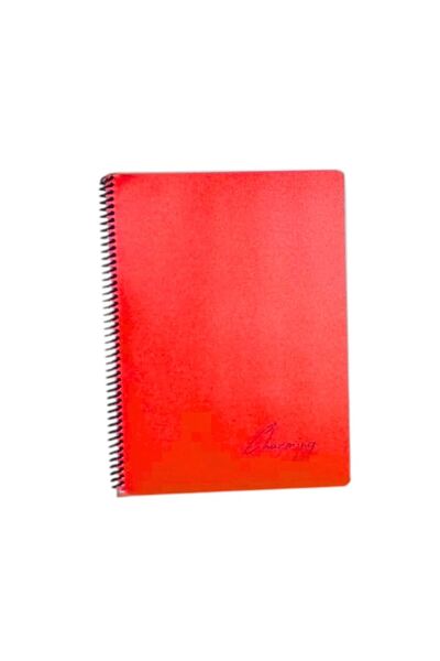 Tokaç دفتر ملاحظات A4 PP KP حلزوني 72 صفحة مسطر - أحمر