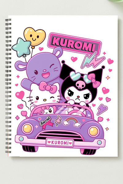 BLACKONECLASS KUROMİ A5 Metal Spiralli Çizgisiz kalın bristol Kapak KUROMİ De...