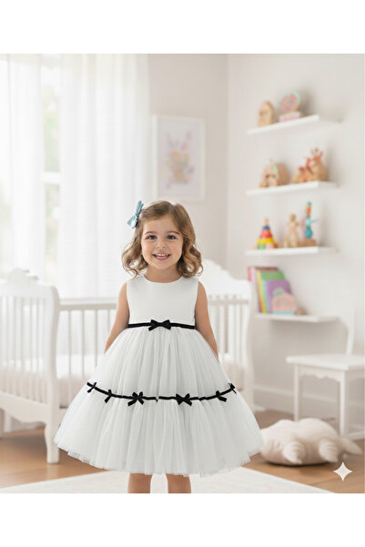 Asel Kids ROCHIE DE SEARĂ PENTRU FETE, CU TUL CU BUMBAC