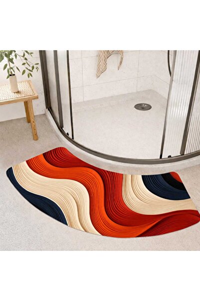 Qatalina Banyo,Duş ve Giriş İçin Kaymaz Taban Banyo Paspası-Kalın Yarı Daire,...