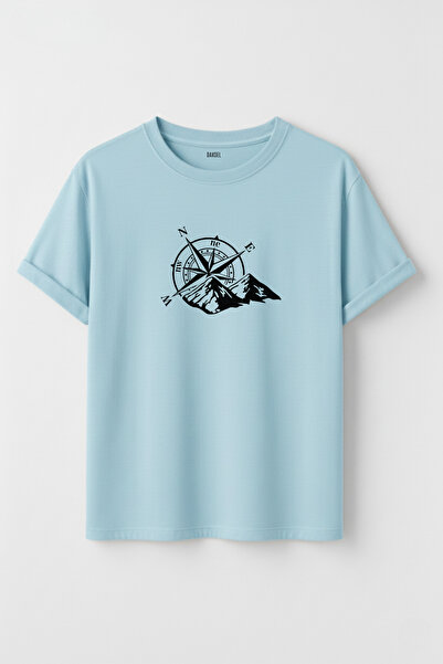 noetr Unisex Compass and Mountain Graphic Printed 100% Cotton Outdoor Design ...