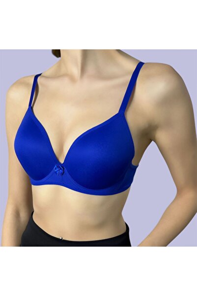 HK Underwear Dolgulu Balenli Lacivert Sütyen