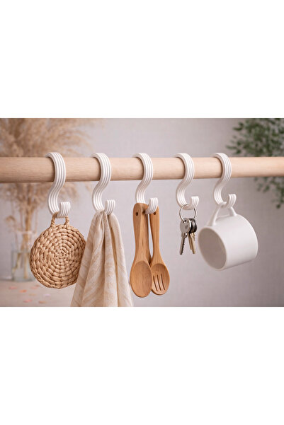 baskisepetim Çok Amaçlı S Tipi Askı Kancası – Çanta, Anahtar, Mutfak ve Banyo...