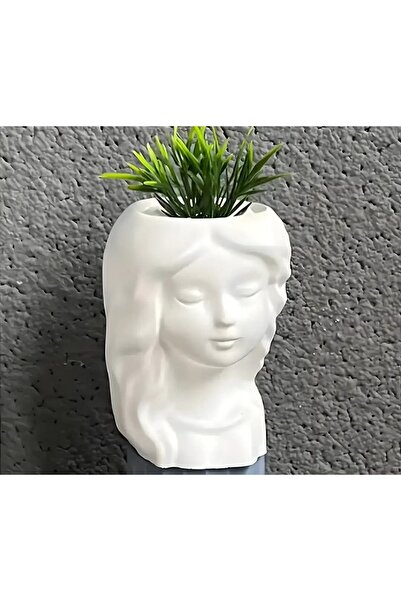 Perhakya Dekorasyon Aphrodite Dekoratif Heykel Büst Saksı Vazo - El Yapımı Ta...