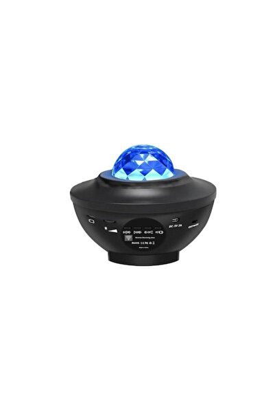 WTO Lampa cu difuzor, bluetooth, proiector LED si laser, WTO®, rotatie 360°, ...