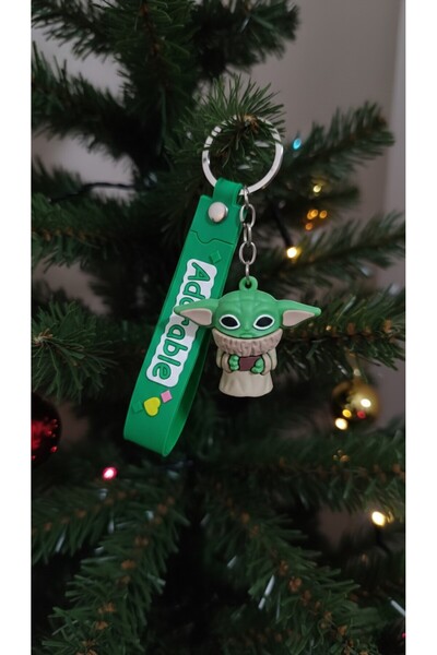 GLOW LUXE 3D Baby Yoda Silicone Keychain and Bag Accessory (1 Piece)