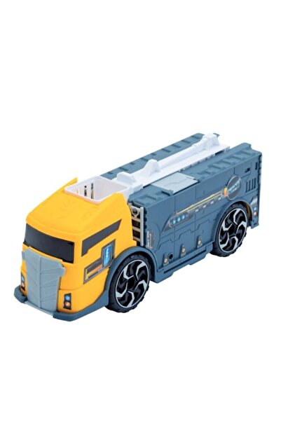 WTO WTO® Interactive Truck, Equipped with 2 Construction Machines, Yellow, 34...