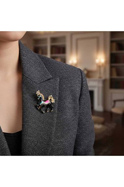 Ralp Moda HEDİYE, SEVGİLİLER GÜNÜ HEDİYESİ AT FİGÜRLÜ BROŞ