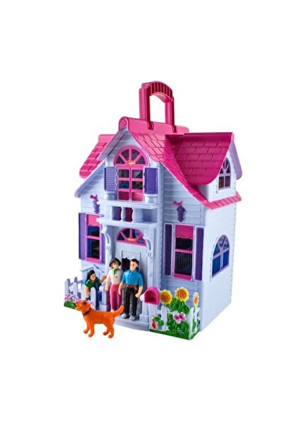 WTO Casuta de papusi pliabila si figurine WTO®, 2 etaje, Complet utilata, Pla...