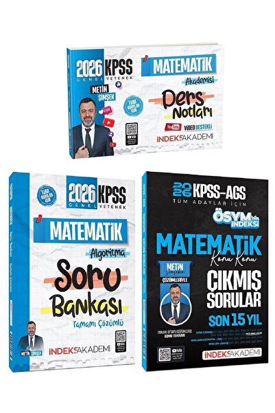 İndeks Akademi 2026 KPSS Matematik Video Ders Notları + Soru Bankası + Çıkmış...