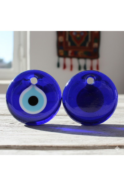 iğne izi Σετ μεγάλων μεγεθών γυάλινων χάντρες κακού ματιού 10 εκ. (2 τεμάχια)