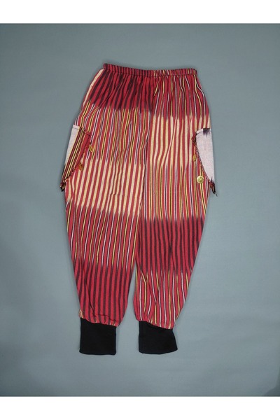 keşancım Keşan alt çizgili şalvar tarzı yanlar altın pullu cepli