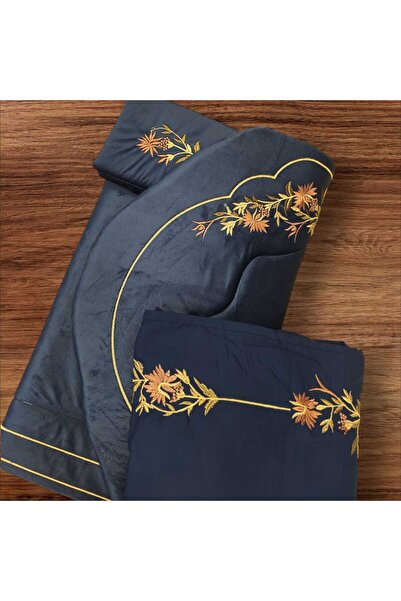 Arum Carpets طقم سجادة صلاة اسفنج مبطن مطرز مع شرشف صلاة مطرز مكسر خامة بارده...