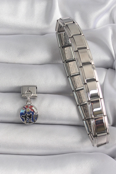 esplendor 316L الصلب اللون الفضي المتدلي نموذج العالم سحر التصنيف