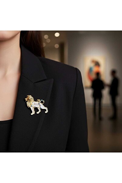 Ralp Moda HEDİYE, SEVGİLİLER GÜNÜ HEDİYESİ ASLAN BURCU BROŞ