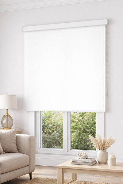 destello by tk Beyaz Stor Perde – Dayanıklı Mekanizma, Kolay Temizlenebilir M...