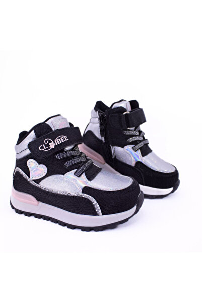 Clibee EasyStep Black-Silver Girls Boots