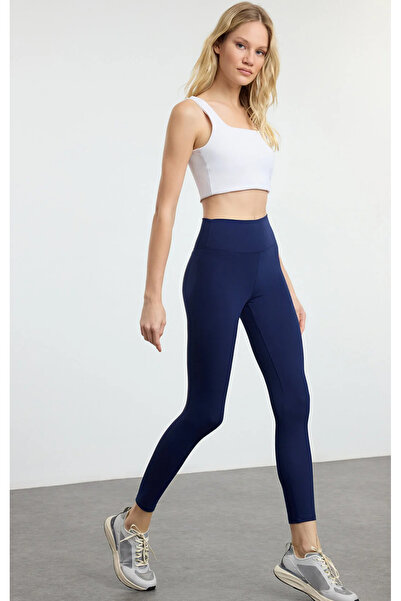 LUSHİGO Soft Brushed Fabric Reflector Print Detailed Full Length Knitted Spor...