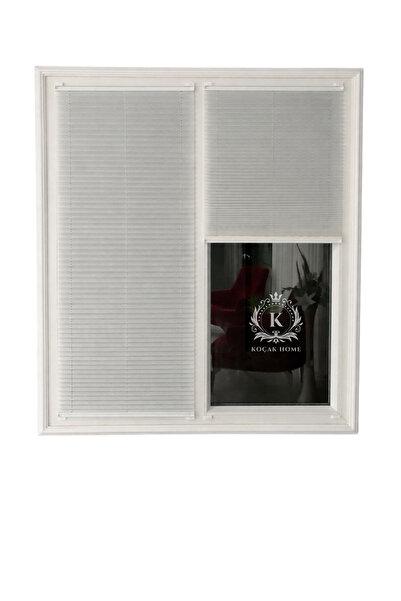 KOÇAK HOME BEYAZ Katlanır Cam Balkon Plise Perde – Ofis & Ev Kullanım – Vidal...