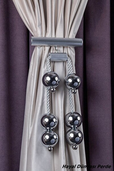 Hayal Dünyası Orta Bağlama Özel Yapım Metalize Perde Bağı Braçol Perde Aksesuarı