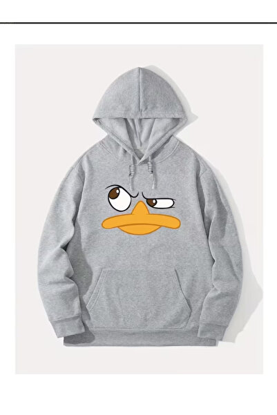 Mayer Butik Unisex Men/Women Angry Duffy Printed Cotton Oversized Hooded Swea...