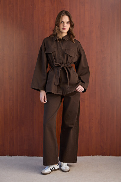 Melike Tatar Τζιν κοστούμι με ζώνη και τσέπες 32-8000