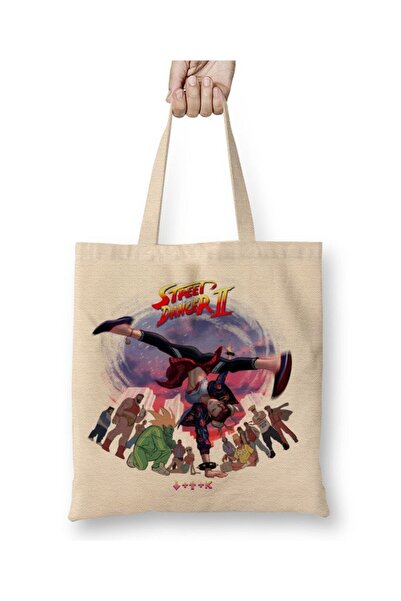 Toyaso Street Fighter Street Dancer White Cloth Bag Long Handle Shopping Bag ...