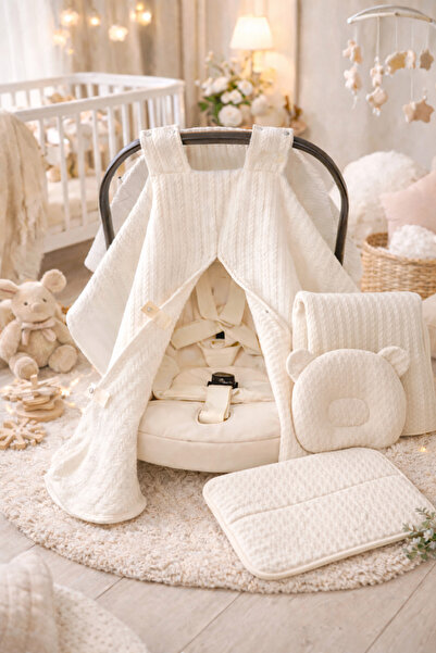 Babycitytr Alt Açma + Battaniye + Puset Örtüsü, Minderi ve Çarşafı %100 Pamuk...