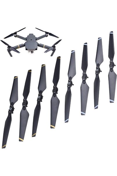 Generic مجموعة مراوح DJI Mavic Pro - مجموعتان (8 شفرات) - أسود - أجنحة قابلة ...