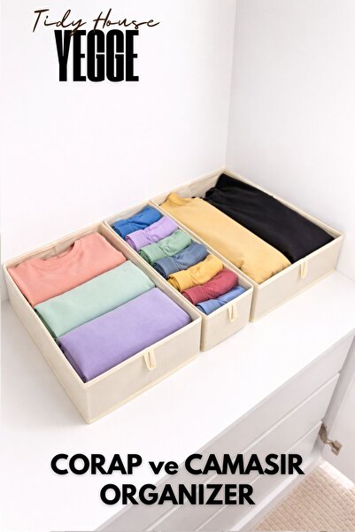 YEGGE 3-Pack Wide Drawer and Closet Organizer, Shelf Organizer, T-Shirt Cloth...