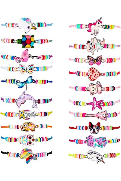 Generic أساور يونيكورن، هدايا حفلات للبنات، 20 قطعة