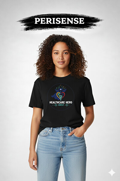 PERISENSE Unisex Nurse Printed Premium Combed Cotton Oversized T-Shirt