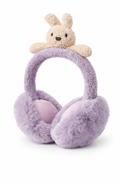 Beksy Accessory Çocuk Peluş Tavşan Figürlü Kışlık Kulaklık – Yumuşak Kulak Ko...