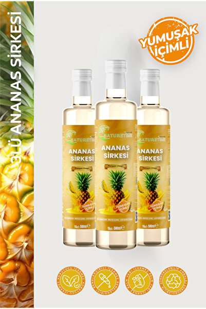 Naturetime Premium Ananas Sirkesi Pestisit&Ağır Metal İçermez Analizli Organi...