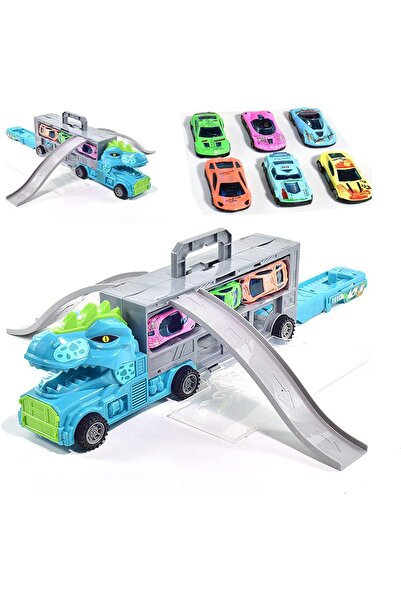 Generic شاحنة ألعاب يونيتريب مع 8 سيارات معدنية