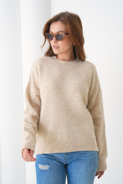 venezia giyim Women's Crew Neck Knit Sweater // V8692