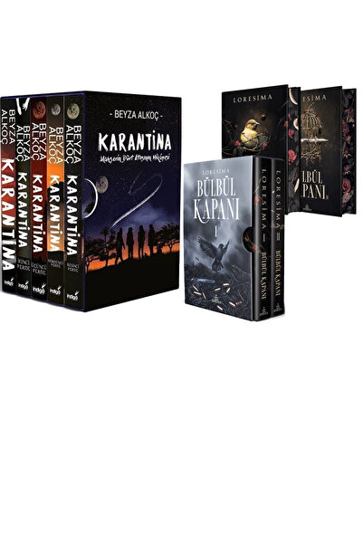 İndigo Kitap Karantina Serisi Seti-5 Kitap Takım- Ciltli Kutulu ve Bülbül Kap...