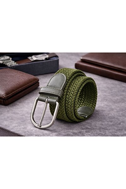 G-Atlantic Men’s Braided Elastic Stretch Belt – Premium Woven Casual Belt wit...