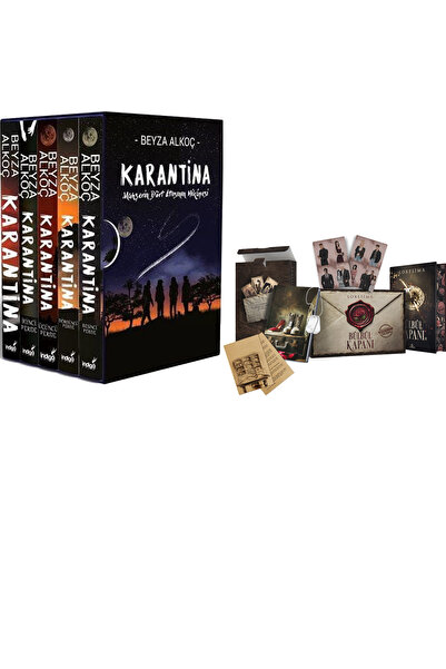 İndigo Kitap Karantina Serisi Seti-5 Kitap Takım- Ciltli Kutulu ve Bülbül Kap...