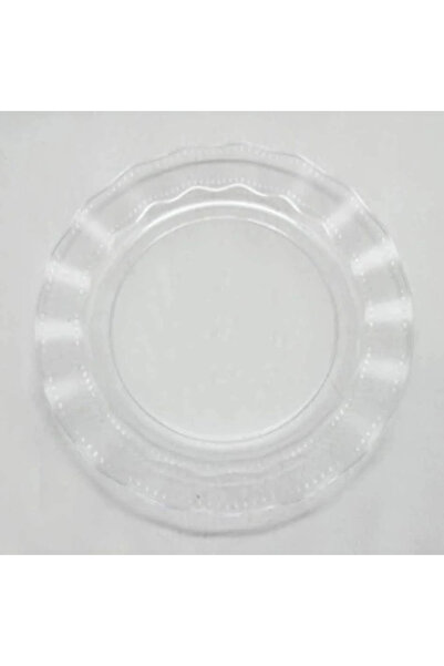 shopwave Transparent Luxury Plastic Mica Round Plate 22 cm 6 Pieces