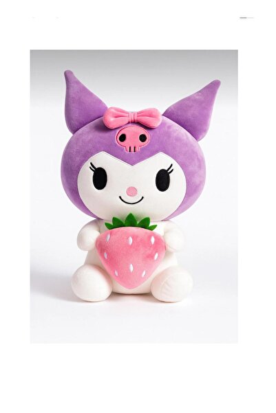 fenomen Kuromi Çilekli Peluş Oyuncak 40 cm - Sevimli & Yumuşak