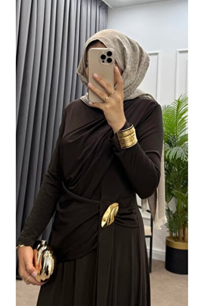 bezenstore ÖN VOLANLI BEL TOKALI ELBİSE