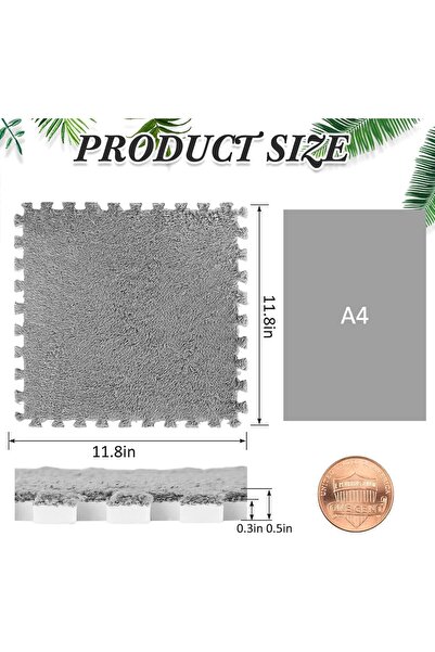 Generic 12 Piece Velvet Puzzle Play Mat